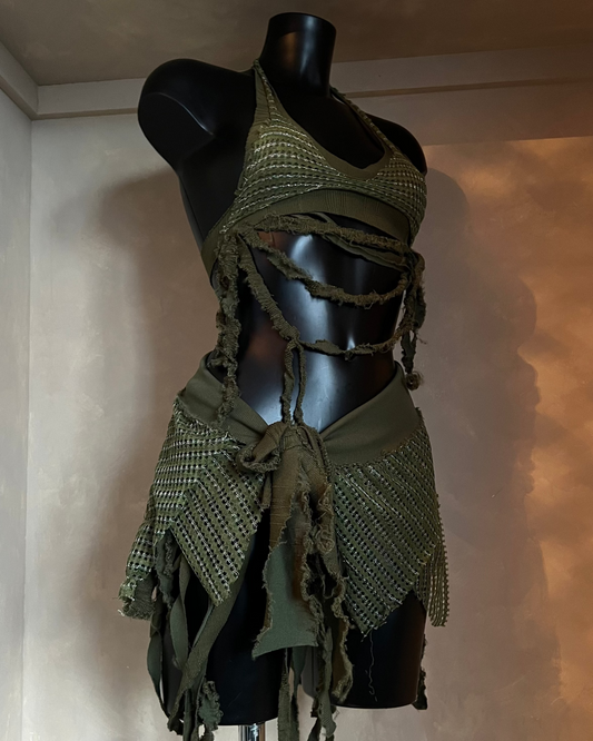 Kahki layered co-ord
