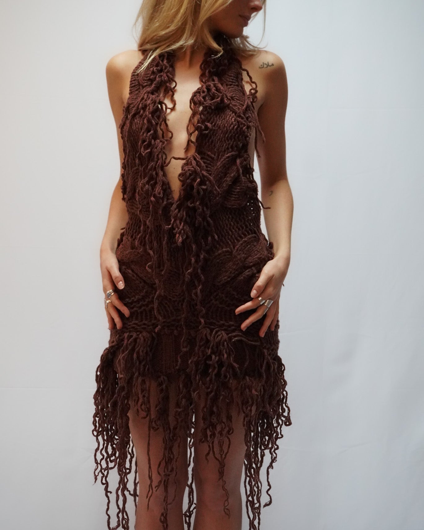 New! PLUNGE knit dress