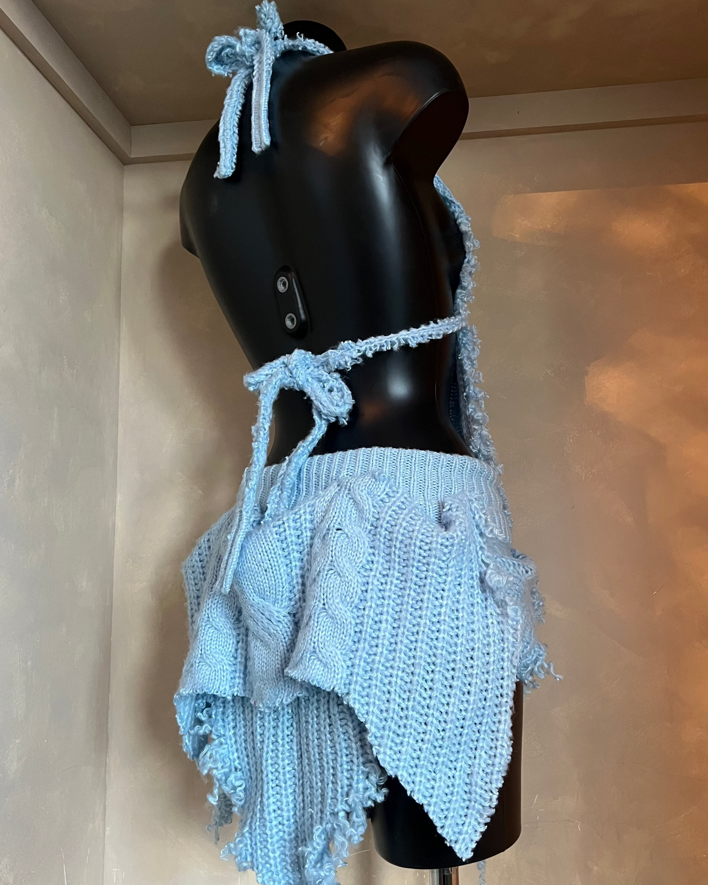 Baby blue knit set