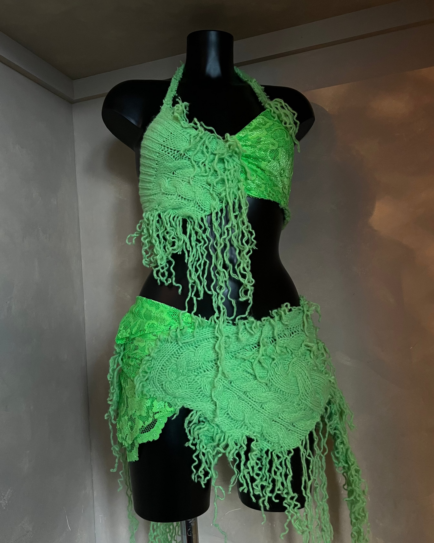 LIME knit co-ord