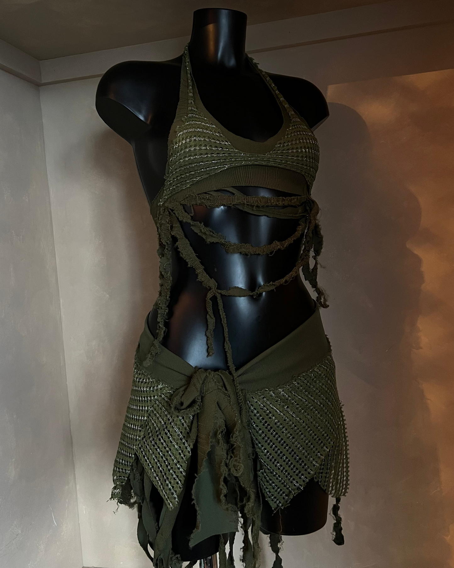Kahki layered co-ord